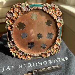 Jay Strongwater Unique Small Floral Design Picture Frame